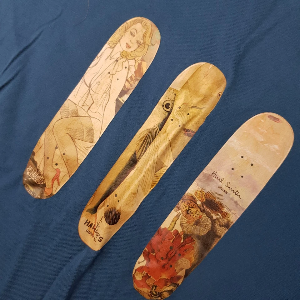 Camiseta Paul Smith Para Hombres XL Azul Surf Patineta Logo Informal Mod Ska Ajustada Foto 2 de 4