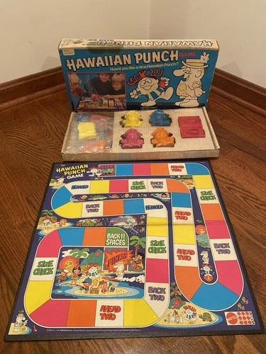Vintage Hawaiian Punch Board Game Mattel 1978 100% COMPLETE!