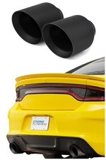 5 inch exhaust tips compatible with V8 2017-2023 Dodge Charger. Black ceramic...