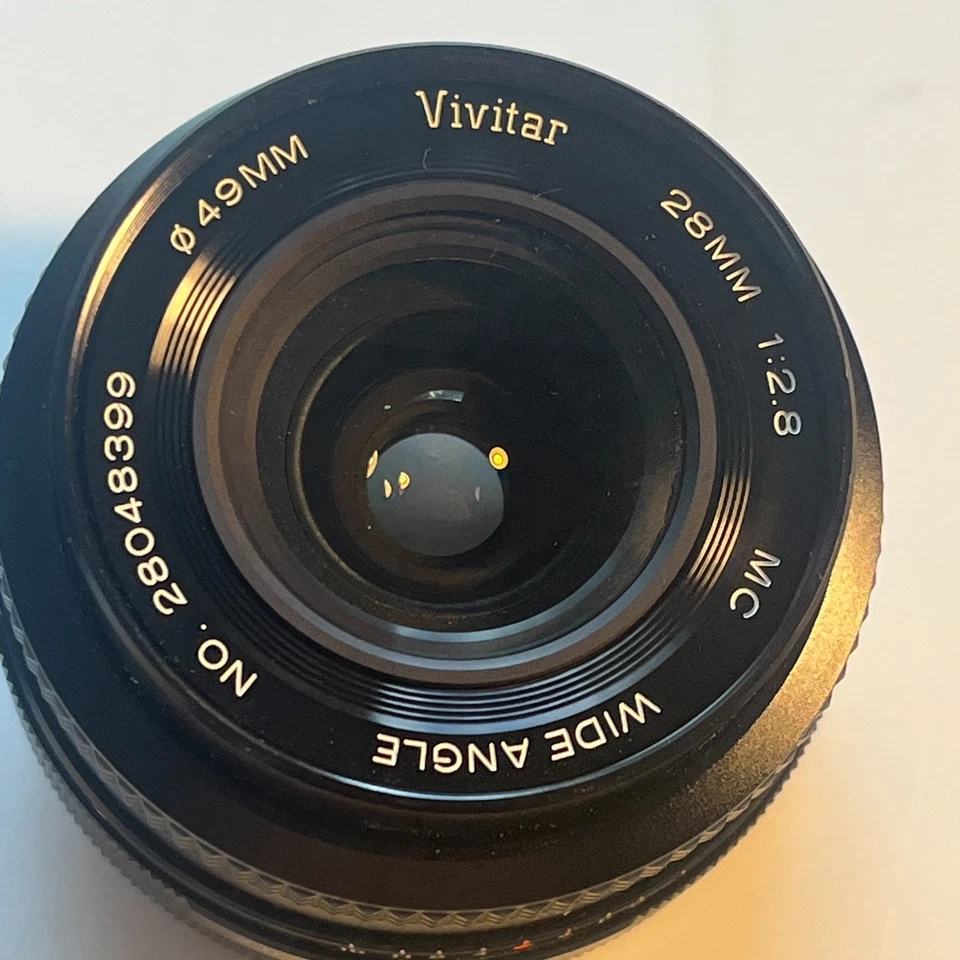 Lente de enfoque manual VIVITAR 28 mm f/2,8 Canon FD COMINE (28048399) VINTAGE Foto 3 de 4