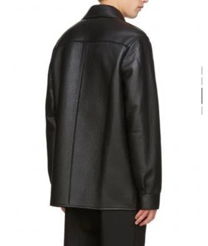Unused Acne Studious Leather Chore Jacket Outer Mens Size 46 Black Color image 7
