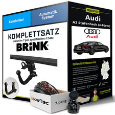 Für AUDI A3 Stufenheck Typ 8V Anhängerkupplung abnehmbar +eSatz 7pol 13- NEU ABE