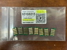 8 Toner Chip 3485  3487 for Xerox Phaser 6510, WC 6515 Printer Refill