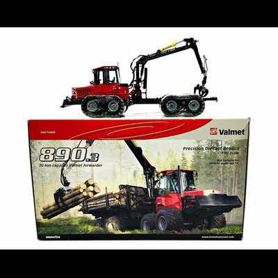 Valmet 890.3 Forwarder w/ Crane 1:50 Precision Diecast Forestry Red