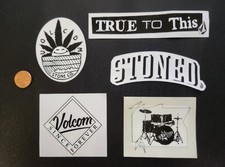 VOLCOM Surf Snowboard BMX Skateboard 5 Sticker Set Excellent NEW old stock 18
