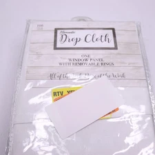 (1-Pk) Bed Bath & Beyond Drop Cloth Curtain Panel Light Filtering 28628204087