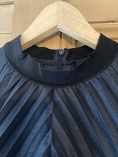 COS Navy Pleat Detail Lined Shift Dress Size  EU40 (suit UK12) 