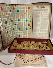 1955 Scrabble Board Game, Selchow & Righter, Good Condition