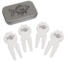 'Fish Line Art' Golf Divot Tool / Repair Fork Gift Set (GO00089778)