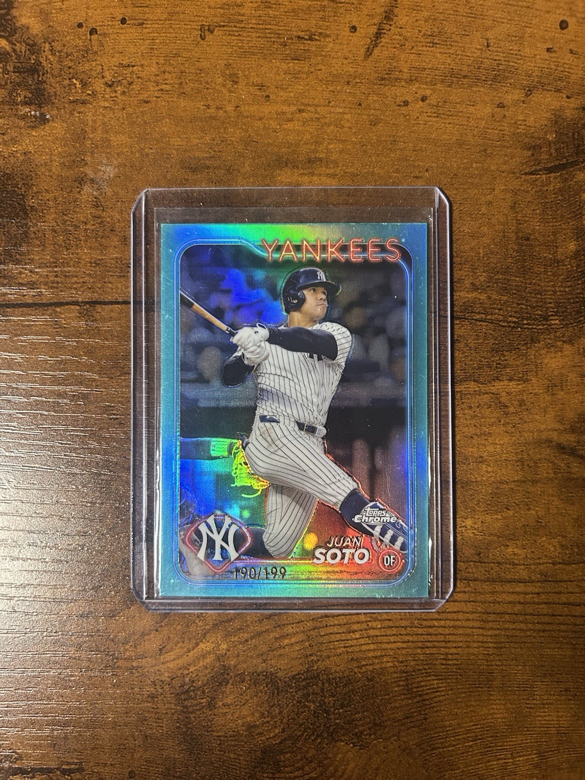 2024 Topps Chrome Aqua Refractor #150 Juan Soto (#190/199)