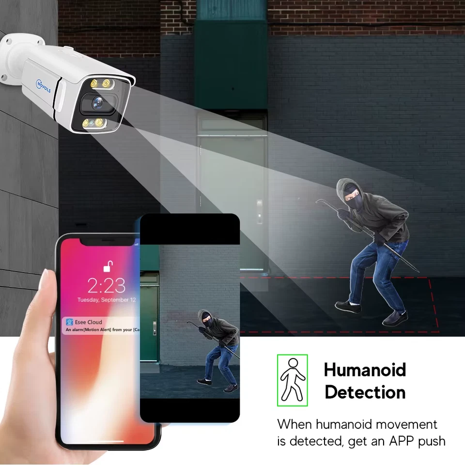 MOVOLS 8CH 5MP 8MP POE Security Camera System Two Way Audio 8MP NVR Kit CCTV Out - Image 3 of 4