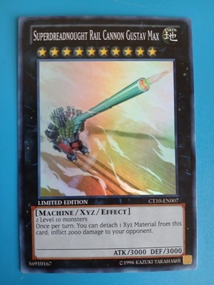 yugioh gustav max deck Superdreadnought Rail Cannon Gustav Max CT10-EN007 2013 Collectors Tins  Limited
