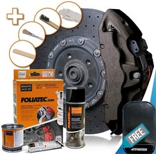 Image of Brake Caliper Foliatec FT2170 Carbon Grey Car Van Engine Paint Lacquer Kit. +M