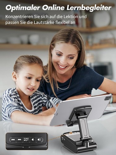 Bluetooth Lautsprecher mit Handyständer HD-Surround-Sound Bluetooth Box Verstell - Bild 3 von 8