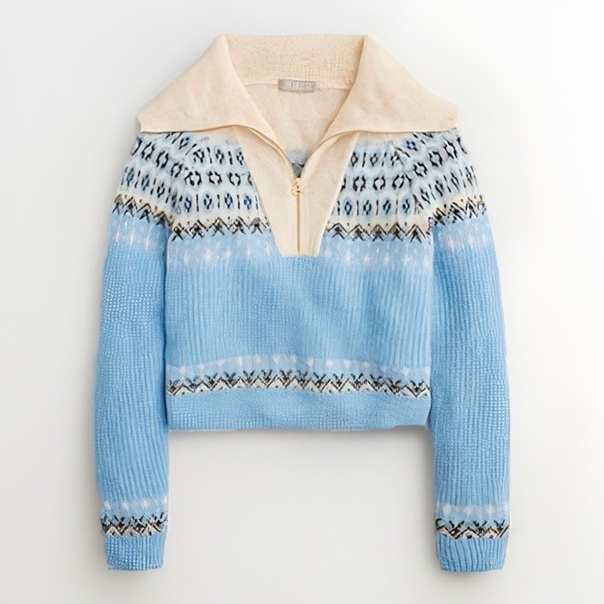 NWT J.Crew Fair Isle Half-Zip Sweater in Brushed Yarn - Size NWT J.Crew Fair Isle Half-Zip Sweater in Brushed Yarn - Size