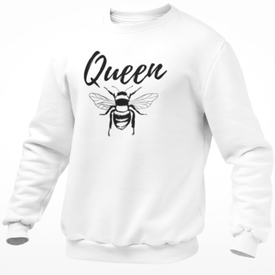 Bienenkönigin Pullover Sweatshirt / Bienendesign / süße Biene Erwachsene Sweatshirt Pulli