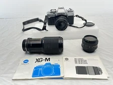 Minolta XG-M 35mm SLR Film Camera with Tamron-f 1:2.8/28mm Lens and More