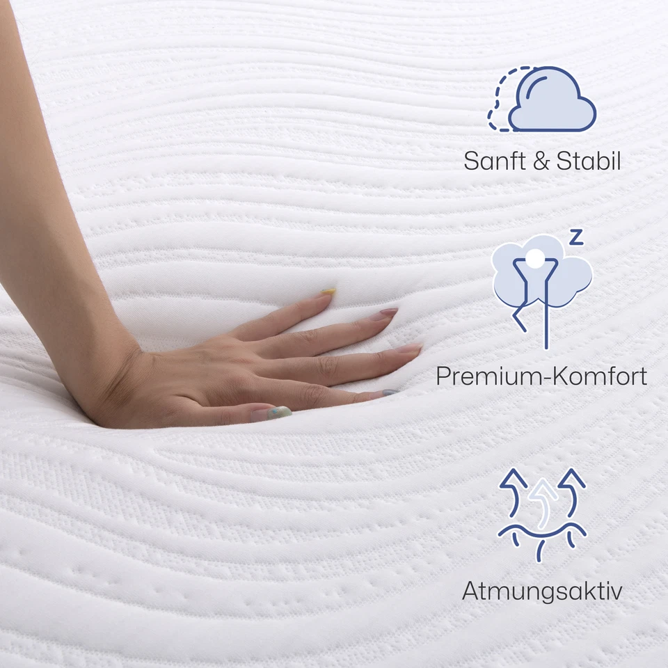 7-Zonen Memory Foam Matratze|18&20CM Höhe 90x200/120x200/140x200/160x200/180x200 - Bild 4 von 4