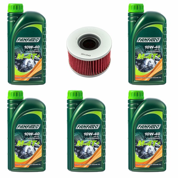 ÖLfilter HF111 MotoröL Set 10W40 5 Liter FüR Honda CBX CB 250 CX 650 GL VT 500-image