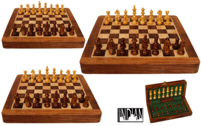 Jeu D'échecs De Voyage Aimanté – Mallette Pliable Bois 17cm