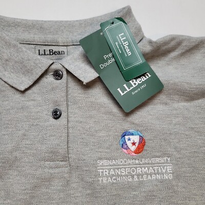 Shenandoah University Polo Shirt Womens XL Gray L.L. Bean NWT  58