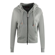 Parajumpers Linzy Paloma Grey Zip-up Cropped Hoodie