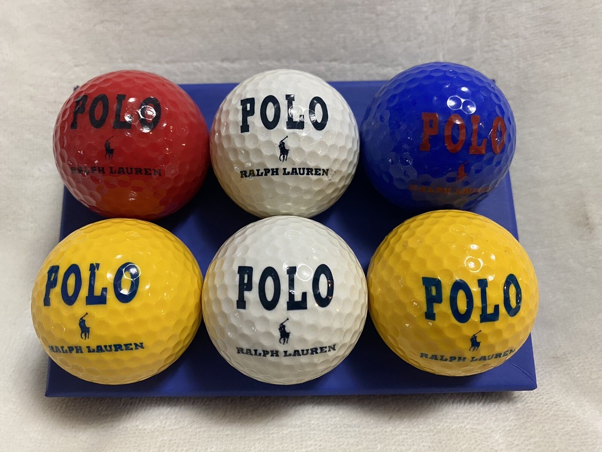ポロラルフローレン ゴルフボール ゴルフティー Vintage Polo Ralph Lauren 6-Golf Ball Set with Blue, Red