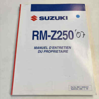 SUZUKI RM-Z 250 2007 99011-10H50-01F Motorrad-Handbuch gebraucht mode d'emploi