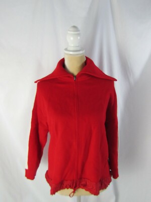 Bogner Red White Stripe Sweater Size 10