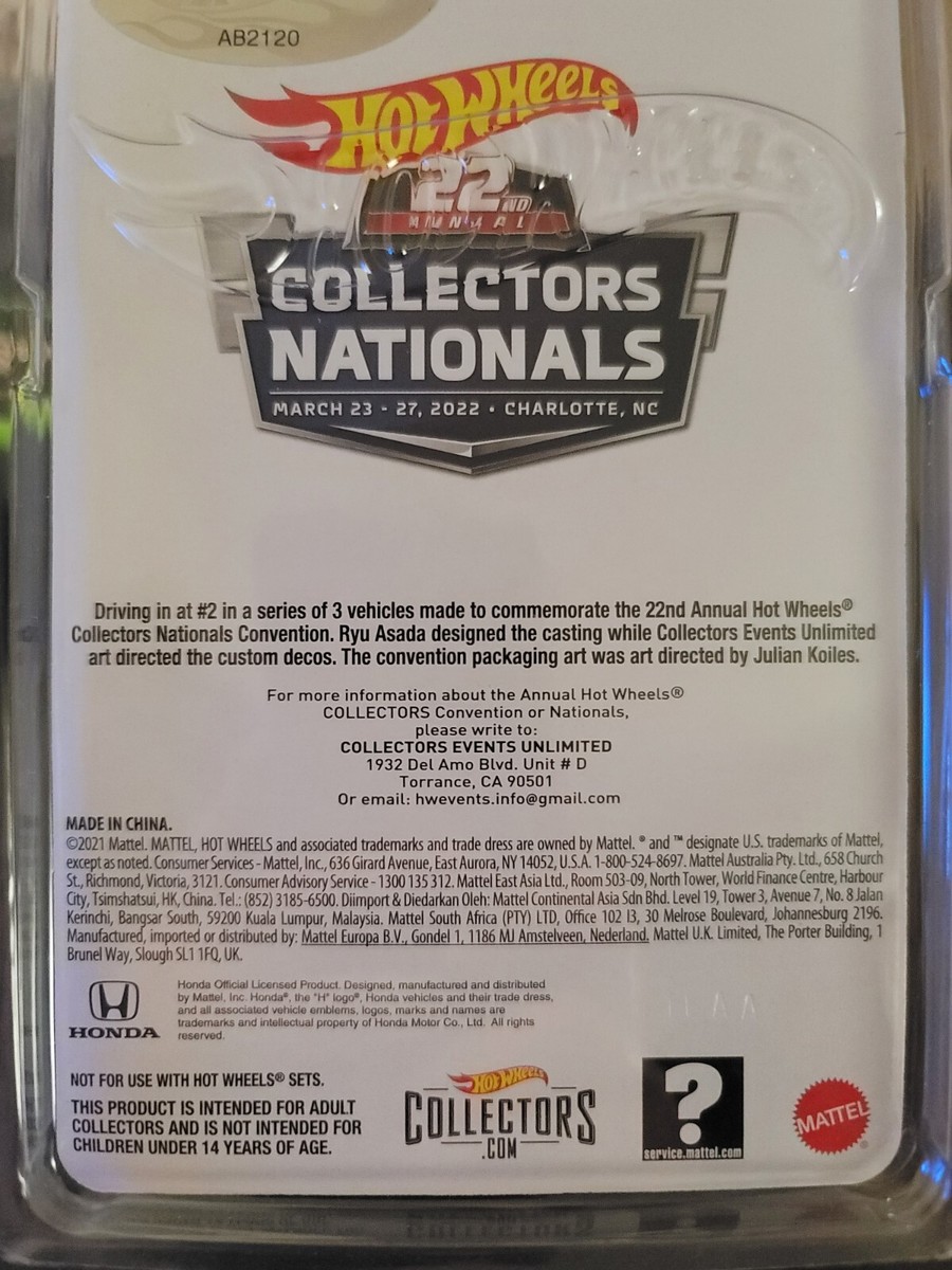 Hot Wheels 22nd Annual Collectors Nationals Honda S2000 Charlotte