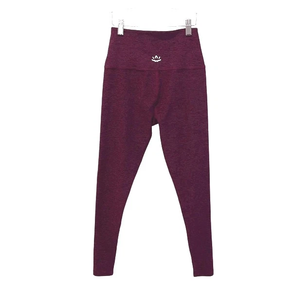 beyond-yoga slim fit flat front cropped heather leggings