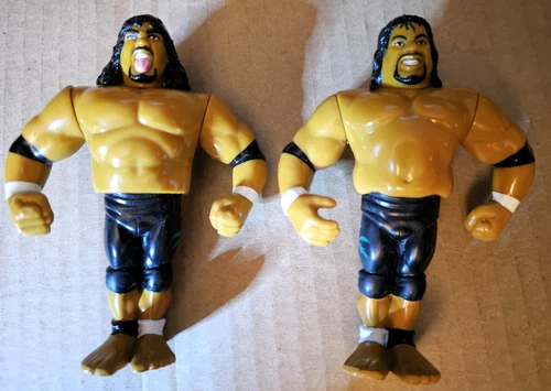 1993 Hasbro WWF Headshrinkers Fatu Samu LOOSE Mint Action Figure Wave 10 Blue