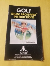 Golf Atari Game Program Instruction Booklet Only Direction Manual Book 1980 Vtg