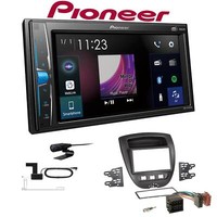 Pioneer Multimedia Autoradio Bluetooth Dab+ FüR Peugeot 107 2005-2014 In Schwarz
