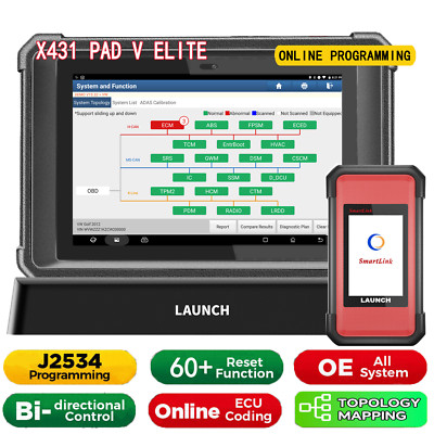 LAUNCH X431 PAD V ELITE PAD5 PRO OBD2 Diagnosegerät J2534 DoIP CAN FD Für HD LKW