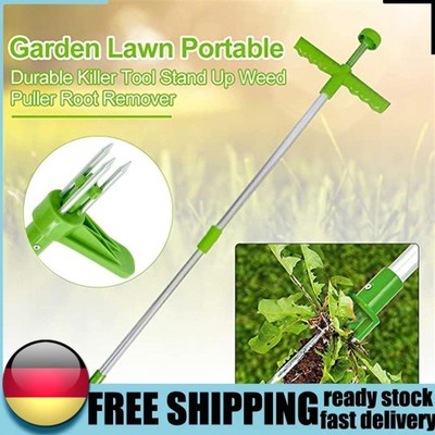 Portable Long Handle Weed Remover Garden Lawn Weeder Yard Grass Root Puller Tool