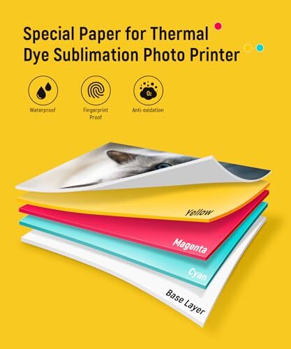 Liene 80-Sheet Photo Printer Paper & 2 Cartridges Bundle