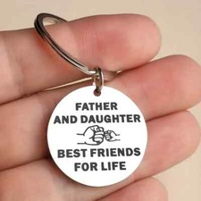 Father and Daughter Best Friends For Life Keychain