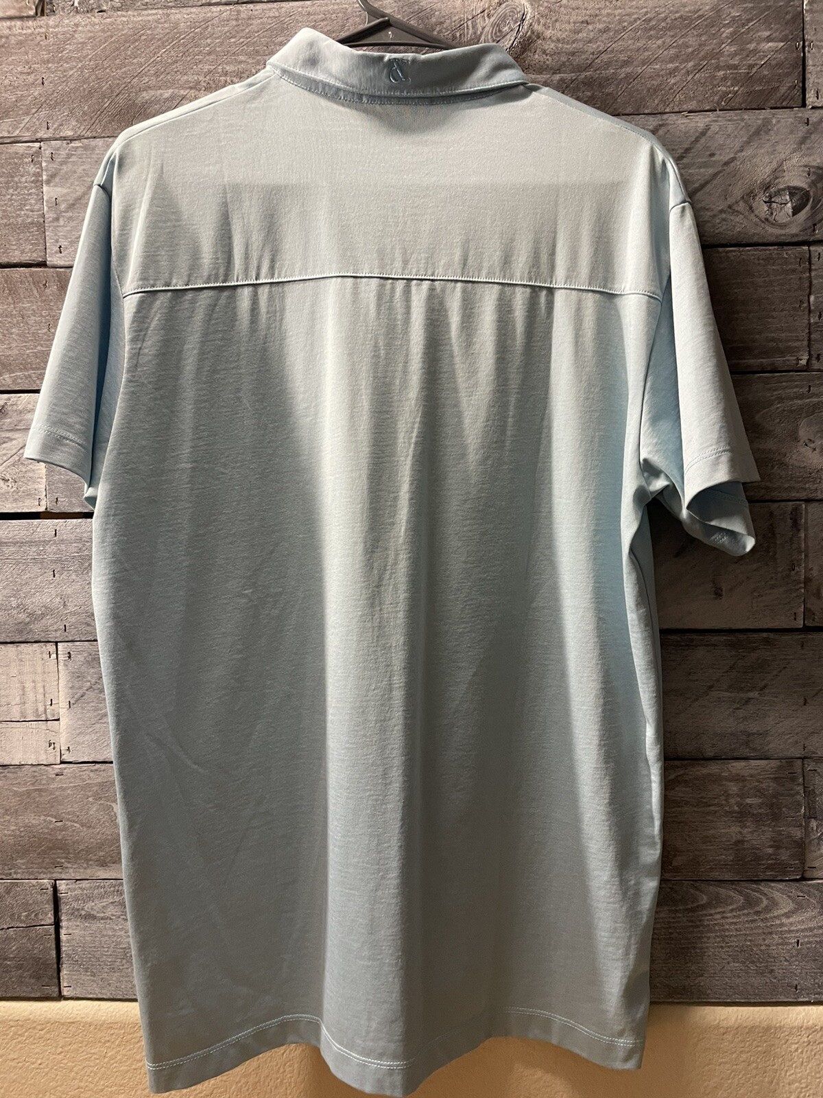 DEVEREUX Proper Threads Solid Blue Polo Size L - image 7