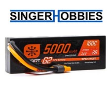 Spektrum SPMX52S100H3 7.4V 5000mAh 2S 100C Smart G2 Hardcase LiPo Battery IC3 HH