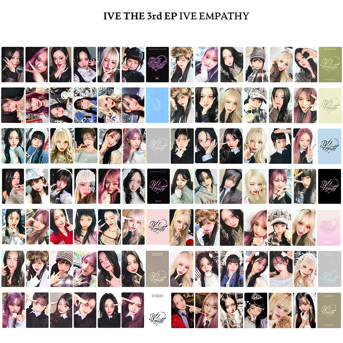 6pcs/set Kpop IVE EMPATHY Album Self Made Photocard 6pcs/set Kpop IVE EMPATHY Album Self Made Photocard