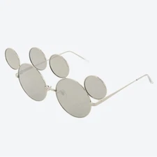 Japan Tokyo Disney Resort Fashion Sunglasses Mickey Metallic Sliver 【US STOCK】