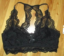 Jenni by Jennifer Moore Black Lace S Pull Over Nylon Spandex Bralette NWT Nice!