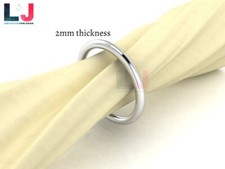 925 Sterling Silver Band 2mm Thickness Wide Band Stacking Handmade Chunky Ring