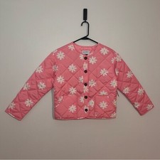 NWT: Old Navy   Collarless Quilted Printed Button-Front Jacket