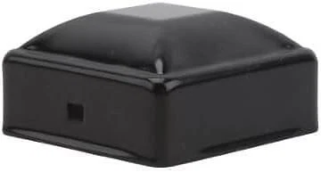 2-дюймовые квадратные купольные колпачки с порошковым покрытием из черной оцинкованной стали (упаковка из 10 шт.) - Изображение 3 из 4