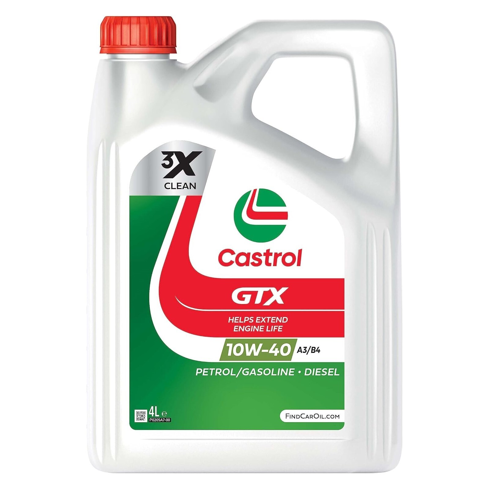 OLIO MOTORE ORIGINALE CASTROL GTX 10W-40 A3/B4 LT. 4 (4 LITRI) PART SYNTHETIC