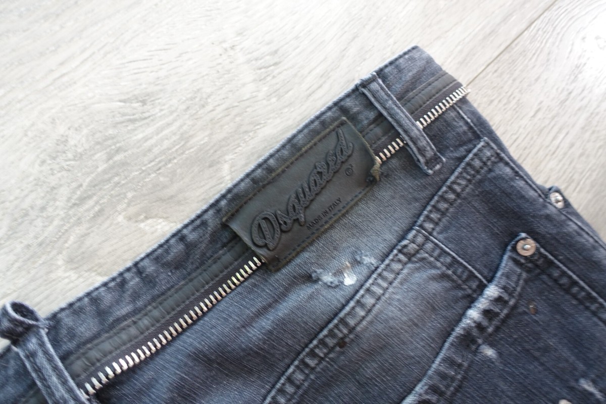DSQUARED2 JEANS 54 jean denim dsquared 2 tidy biker cut zip DSQUARED2 JEANS 54 jean denim dsquared 2 tidy biker cut zip