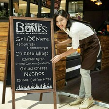 Magnetic Sturdy Wooden Chalkboard Double Sided A-Frame Sandwich Board Foldable