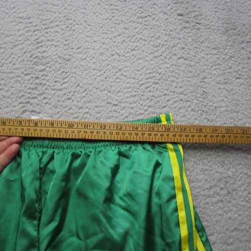 Adidas Shorts Mens XL Green Sprinter Trefoil 3 Stripe Shimmer Performance Gym - Picture 4 of 10